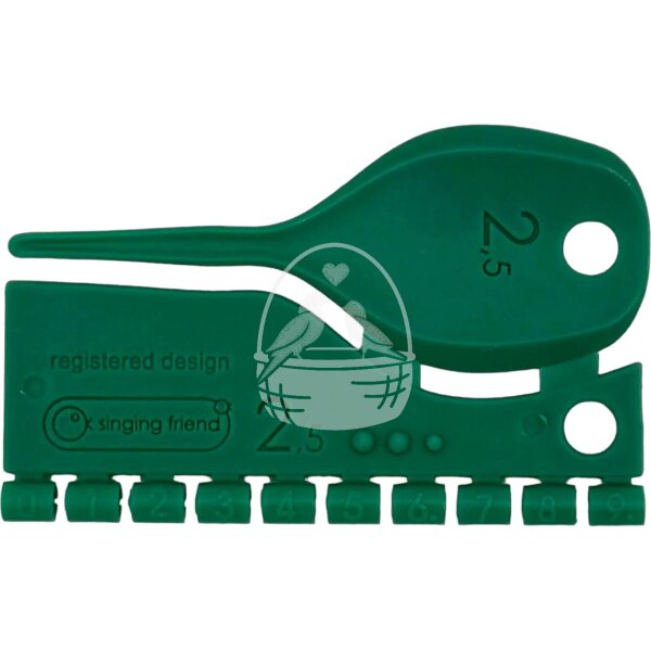 Kunststoff Farbringe/Markierungsringe 2,5mm dunkelgrün
