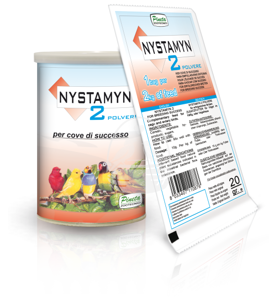Nystamyn gegen Pilze 250 g Vögel wie Kanarienvögel und Wellensittiche